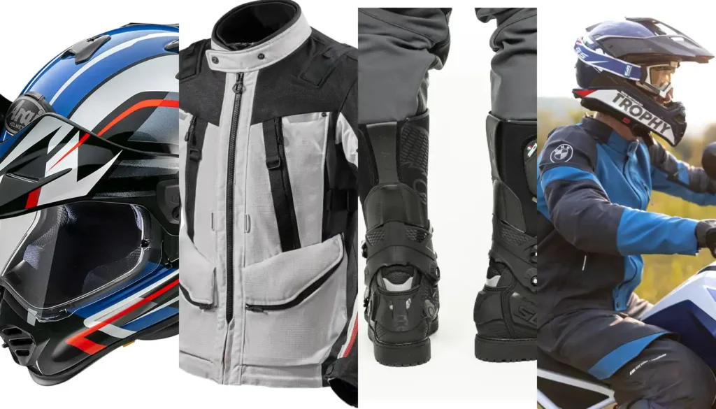 1. The Jacket: BMW GS Rallye GORE-TEX (2026 Collection)
2. The Jacket: Revit Sand 4 H2O
3. The Helmet: Arai tour-X5
4. The Boots: SIdi Adventure 2 GORE-TEX.