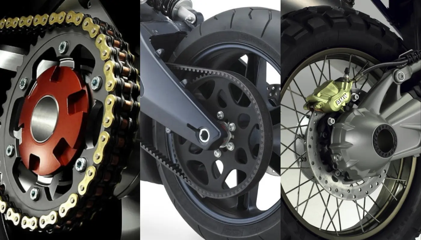 Chain vs. shaft vs. belt drive